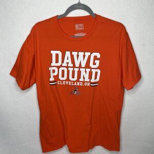 NFL Pro Line Fanatics Cleveland Brown Dawg Pound Mens Orange Size Large T-Shirt